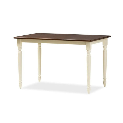 Off-White Solid Wood Dining Table | Light Tone Kitchen Furniture – Oakvello