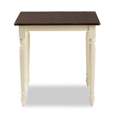 Off-White Solid Wood Dining Table | Light Tone Kitchen Furniture – Oakvello