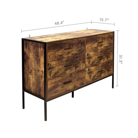 Solid Wood 6-Drawer Cabinet | Bedroom & Living Room Storage Furniture – Oakvello