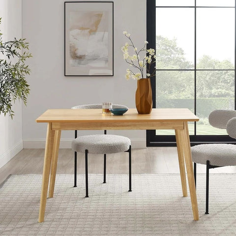 Oak Solid Wood Rectangle Dining Table | Kitchen & Dining Furniture – Oakvello