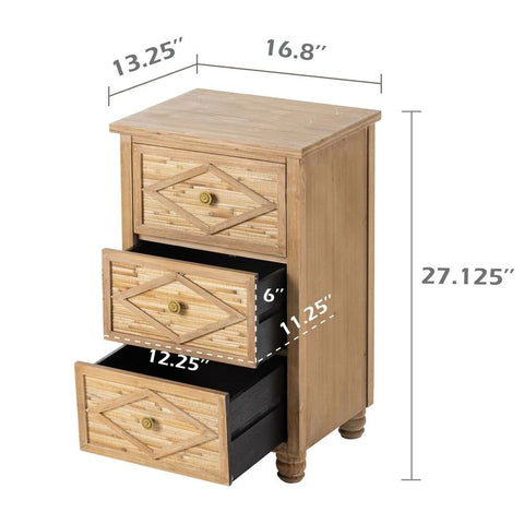 Solid Wood Living Room Bedside Table | Versatile Side & Nightstand – Oakvello