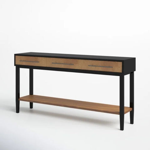 Solid Wood 3-Drawer Console Table | Entryway & Hallway Furniture – Oakvello