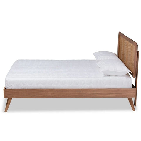 Walnut Finish Solid Wood Bedroom Bed | Premium Furniture – Oakvello