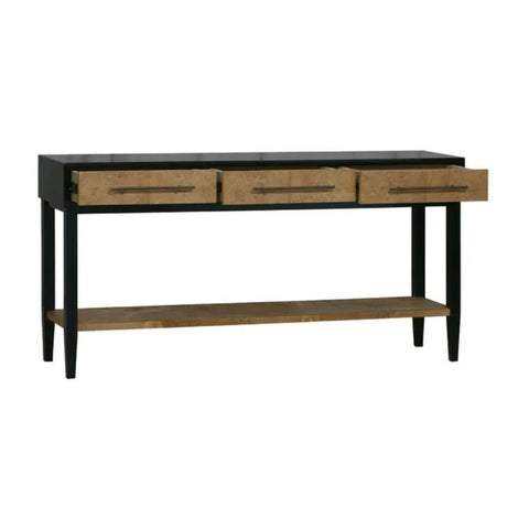 Solid Wood 3-Drawer Console Table | Entryway & Hallway Furniture – Oakvello