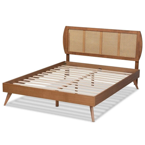 Walnut Finish Solid Wood Bedroom Bed | Premium Furniture – Oakvello
