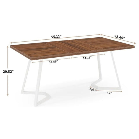 Modern Rectangular Solid Wood Dining Table | Kitchen & Dining Room Furniture – Oakvello