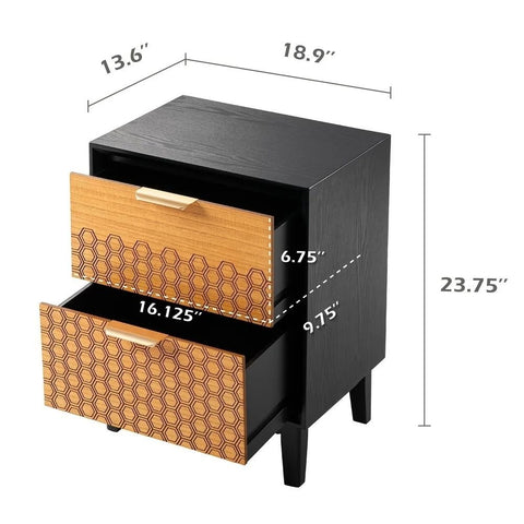 Modern Solid Wood End Table | Living Room Accent Side Table – Oakvello