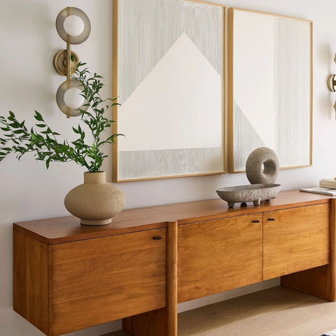 Otto Solid Wood Media Console Table | TV Stand & Living Room Storage – Oakvello