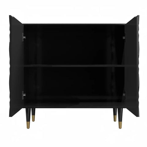 Solid Wood Media Storage Accent Cabinet | TV Stand & Living Room Storage – Oakvello