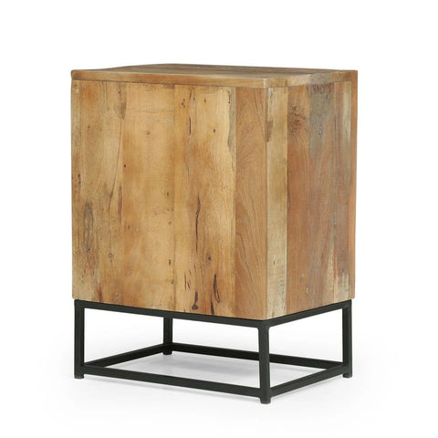 2-Door Distressed Accent Storage Cabinet | Solid Wood Sideboard – Oakvello
