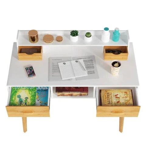 Jaipuri Solid Wood Study Table with Storage | Home Office Writing Desk – Oakvello
