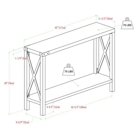 Engineered Wood Console Table | Slim Entryway & Hallway Furniture – Oakvello