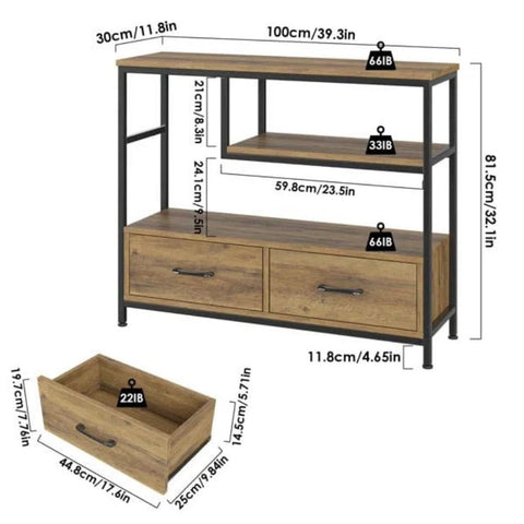 Ajmeri 39" Console Table | Solid Wood Entryway & Hallway Furniture – Oakvello