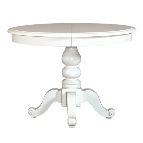 Solid Wood White Round Dining Table