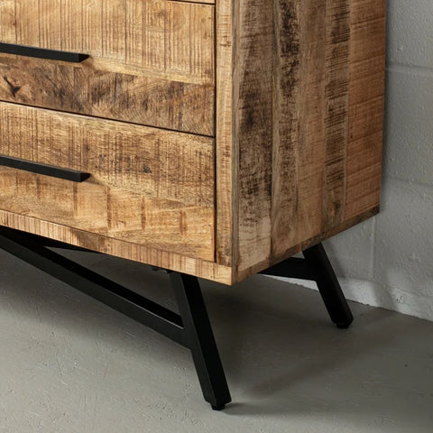 Solid Mango Wood Dresser | Bedroom Storage Chest of Drawers – Oakvello