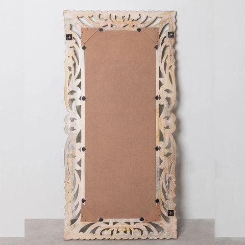 Zargor Rectangular Solid Mango Wood Wall Mirror | Bedroom & Living Room Decor – Oakvello