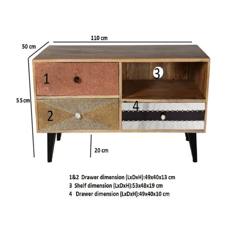 Artisan Limited Edition Small Solid Wood Media Unit | TV Console – Oakvello