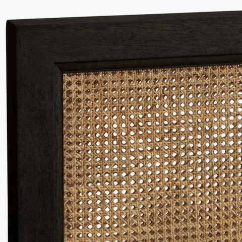 Dylan Solid Wood Cane Bed | Handcrafted Rattan Bedroom Furniture – Oakvello