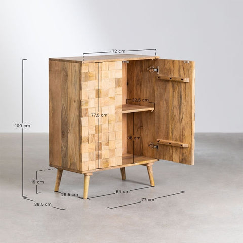 Jaralson Solid Mango Wood Sideboard | Living Room Storage Cabinet – Oakvello