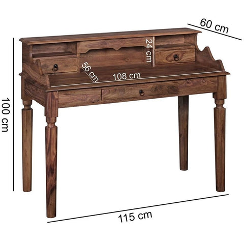 Jaipur Solid Wood Study Table with 3 Drawers | Home Office Writing Desk – Oakvello