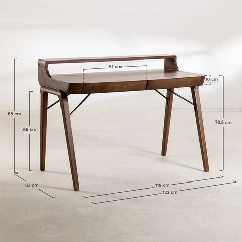 Solid Mango Wood Study Table | Home Office Writing Desk – Oakvello