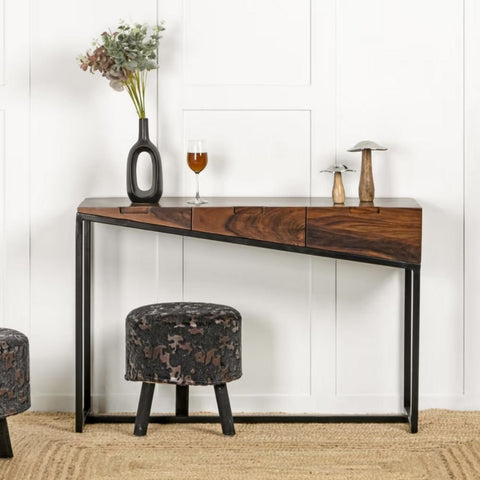 Solid Wood Console Table | Natural Hardwood Entryway Furniture – Oakvello