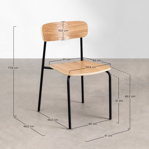 Wilpier Stackable Solid Wood Dining Chair | Space-Saving Kitchen Seating – Oakvello