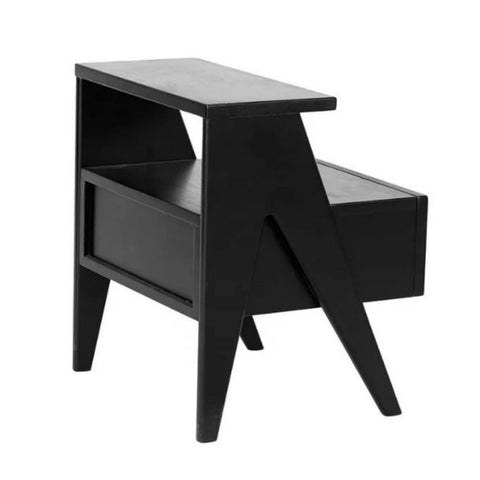 Rattan Cane Solid Wood Nightstand | Boho Bedroom Bedside Table – Oakvello