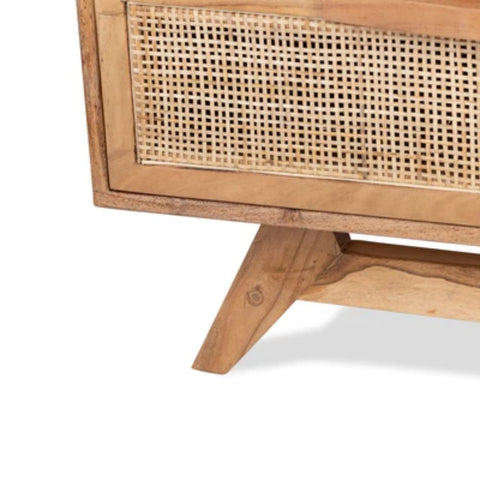 Myra Rattan Chest of Drawers | Boho Solid Wood Bedroom Dresser – Oakvello