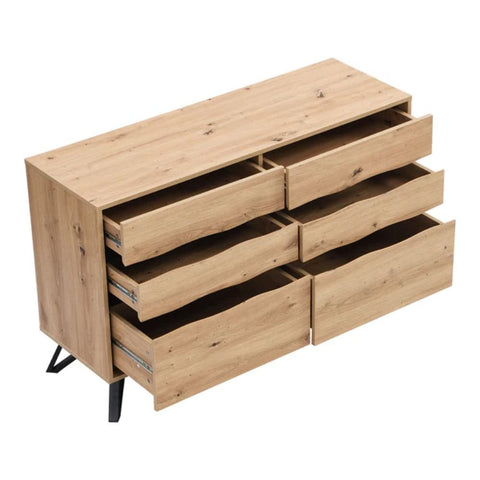 6-Drawer Chest of Drawers | Large Solid Wood Bedroom Dresser – Oakvello
