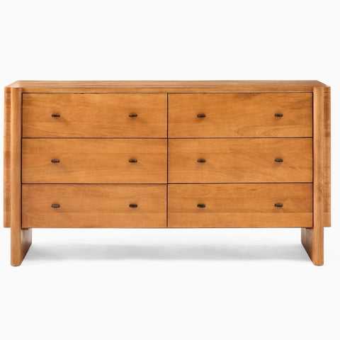 Solid Wood 6-Drawer Dresser | Spacious Bedroom Storage Chest – Oakvello