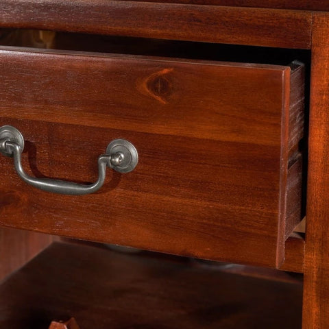 Dark Oak Solid Wood Wine Rack Cabinet | Home Bar Storage Furniture – Oakvello