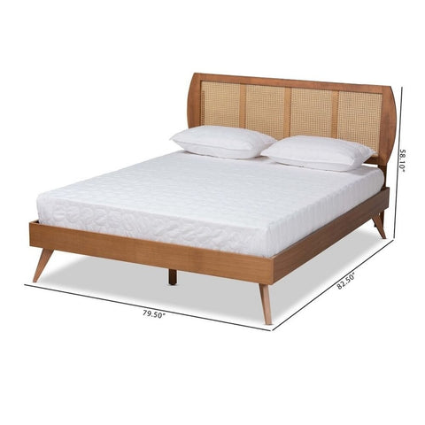Walnut Finish Solid Wood Bedroom Bed | Premium Furniture – Oakvello