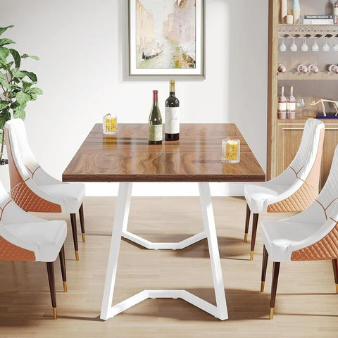 Modern Rectangular Solid Wood Dining Table | Kitchen & Dining Room Furniture – Oakvello