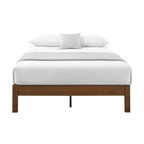 Modern Brown Solid Wood Bed | Contemporary Bedroom Furniture – Oakvello