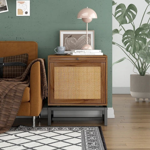 Solid Wood Accent Bedside Table | Stylish Bedroom Nightstand – Oakvello