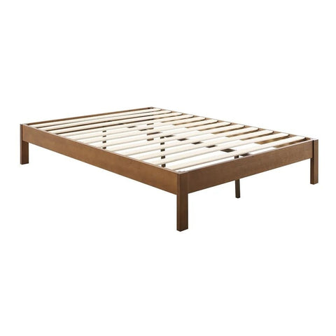 Modern Brown Solid Wood Bed | Contemporary Bedroom Furniture – Oakvello