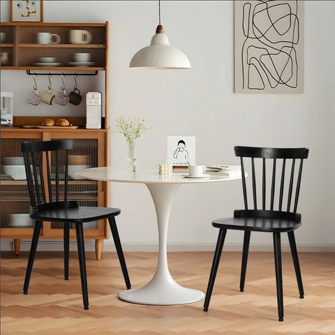 Solid Wood Windsor Dining Chair | Classic Kitchen Seating – Oakvello