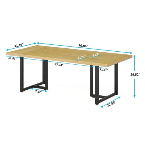 Modern Solid Sheesham Wood Kitchen Dining Table | Dining Room Furniture – Oakvello