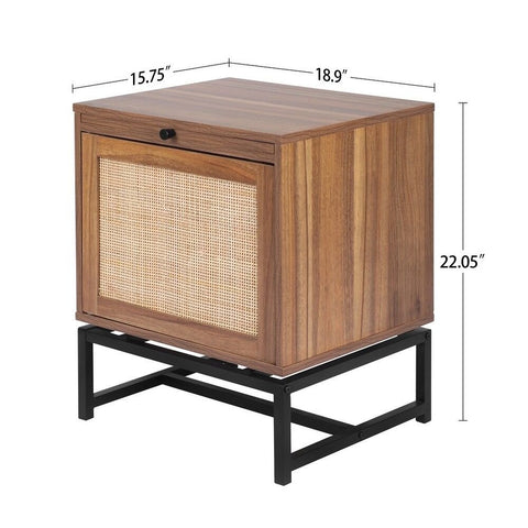 Solid Wood Accent Bedside Table | Stylish Bedroom Nightstand – Oakvello