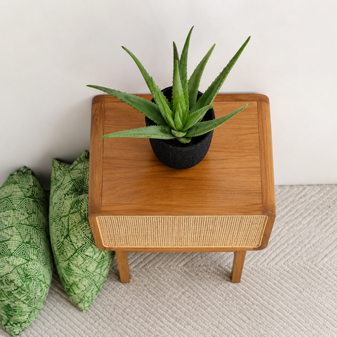 Solid Wood Living Room End Table with 1 Drawer | Accent Side Table – Oakvello