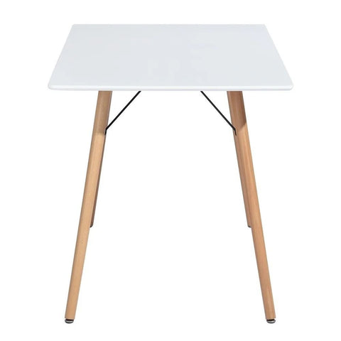 White Rectangular Solid Wood Dining Table | Seats 4-6 | Kitchen Furniture – Oakvello