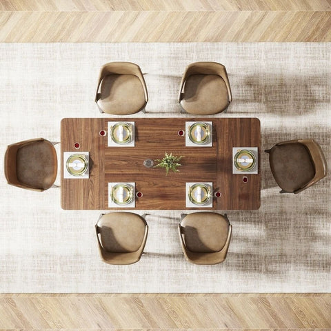 Solid Wood Top Dining Table | Kitchen & Living Room Furniture – Oakvello