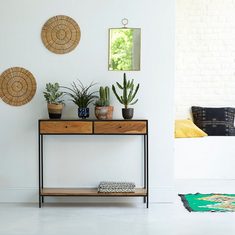 Solid Sheesham Wood Console Table | Entryway & Hallway Furniture – Oakvello