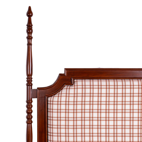 Dunmore Poster Bed | Hand-Turned Four-Poster Bed in Dark Walnut – Oakvello