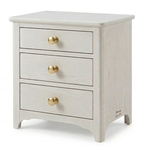 Caspian Solid Teak Wood Bedside Table | Premium Nightstand – Oakvello