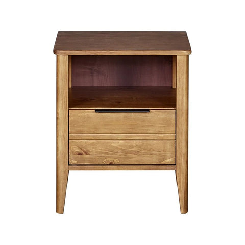Solid Wood Nightstand with Drawer | Stylish Bedroom Bedside Table – Oakvello