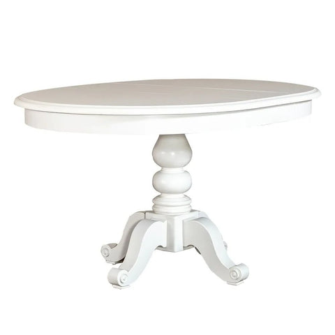 Solid Wood White Round Dining Table