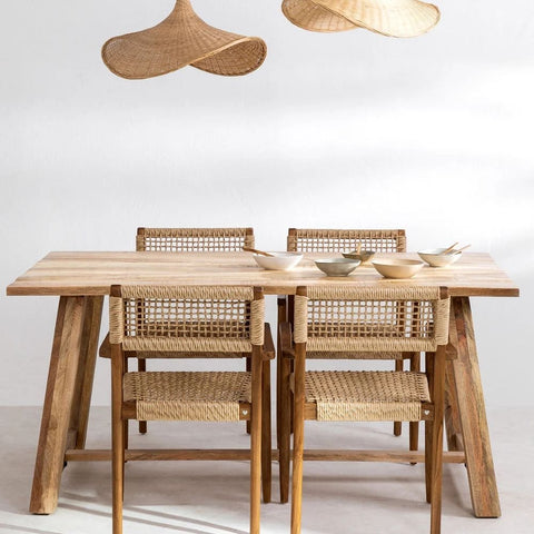 Orebro Solid Teak Wood Dining Chair | Premium Kitchen Seating – Oakvello