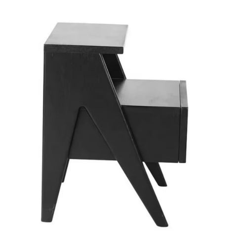 Rattan Cane Solid Wood Nightstand | Boho Bedroom Bedside Table – Oakvello